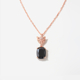Black Onyx Fox Pendant Necklace