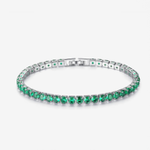 Green Tennis Bracelet
