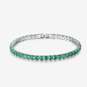 Green Tennis Bracelet